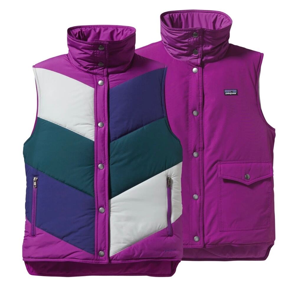 Patagonia Reversible Women’s Puffer Padded Vest Purple Pink Medium Puffy